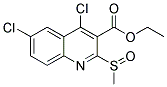 ETHYL 4,6-DICHLORO-2-(METHYLSULFINYL)QUINOLINE-3-CARBOXYLATE 结构式