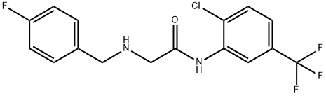 N-[2-CHLORO-5-(TRIFLUOROMETHYL)PHENYL]-2-[(4-FLUOROBENZYL)AMINO]ACETAMIDE 结构式