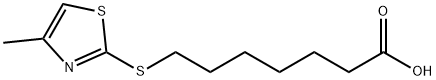 7-(4-METHYL-THIAZOL-2-YLSULFANYL)-HEPTANOIC ACID 结构式