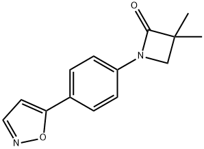 1-[4-(5-ISOXAZOLYL)PHENYL]-3,3-DIMETHYL-2-AZETANONE 结构式