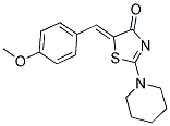 (5Z)-5-(4-METHOXYBENZYLIDENE)-2-PIPERIDIN-1-YL-1,3-THIAZOL-4(5H)-ONE 结构式