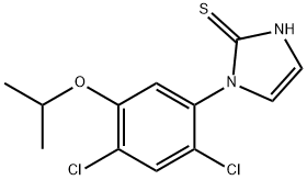 1-(2,4-Dichloro-5-isopropoxyphenyl)-1H-imidazol-2-ylhydrosulfide 结构式