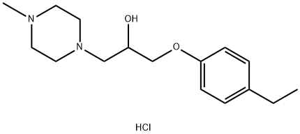 1-(4-Ethylphenoxy)-3-(4-methylpiperazin-1-yl)propan-2-ol dihydrochloride 结构式