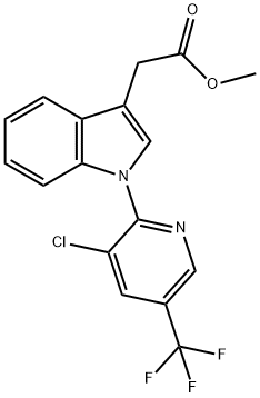 METHYL 2-(1-[3-CHLORO-5-(TRIFLUOROMETHYL)-2-PYRIDINYL]-1H-INDOL-3-YL)ACETATE 结构式