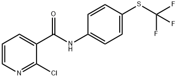 (2-CHLORO(3-PYRIDYL))-N-(4-(TRIFLUOROMETHYLTHIO)PHENYL)FORMAMIDE 结构式