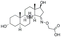 5ALPHA-ANDROSTAN-3ALPHA,17BETA-DIOL-15-ONE 15-O-CARBOXYMETHYLOXIME:BSA 结构式