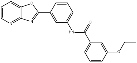 3-ETHOXY-N-(3-[1,3]OXAZOLO[4,5-B]PYRIDIN-2-YLPHENYL)BENZAMIDE 结构式