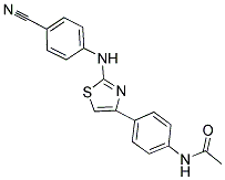 N-(4-(4-((4-NITRILOPHENYL)AMINO)-3,5-THIAZOLYL)PHENYL)ETHANAMIDE 结构式