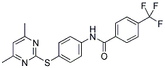 N-[4-[(4,6-DIMETHYLPYRIMIDIN-2-YL)THIO]PHENYL]-4-(TRIFLUOROMETHYL)BENZAMIDE 结构式