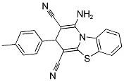 4-Amino-2-p-tolyl-2H-9-thia-4a-aza-fluorene-1,3-dicarbonitrile 结构式