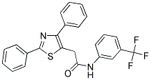 2-(2,4-DIPHENYL-1,3-THIAZOL-5-YL)-N-[3-(TRIFLUOROMETHYL)PHENYL]ACETAMIDE 结构式