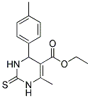 6-METHYL-2-THIOXO-4-P-TOLYL-1,2,3,4-TETRAHYDRO-PYRIMIDINE-5-CARBOXYLIC ACID ETHYL ESTER 结构式