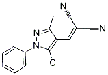 2-[(5-CHLORO-3-METHYL-1-PHENYL-1H-PYRAZOL-4-YL)METHYLIDENE]MALONONITRILE 结构式