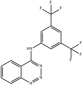 N-(1,2,3-BENZOTRIAZIN-4-YL)-N-[3,5-BIS(TRIFLUOROMETHYL)PHENYL]AMINE 结构式