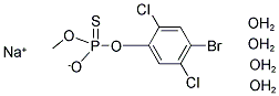 SODIUM (4-BROMO-2,5-DICHLOROPHENOXY)(METHOXY)THIOXOPHOSPHORANOLATE TETRAHYDRATE 结构式