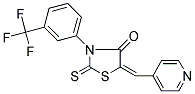 (5E)-5-(Pyridin-4-ylmethylene)-2-thioxo-3-[3-(trifluoromethyl)phenyl]-1,3-thiazolidin-4-one 结构式