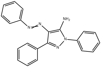 1,3-DIPHENYL-4-(PHENYLDIAZENYL)-1H-PYRAZOL-5-YLAMINE 结构式