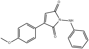 1-Anilino-3-(4-methoxyphenyl)-1H-pyrrole-2,5-dione 结构式