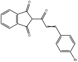 2-(3-(4-Bromophenyl)prop-2-enoyl)indane-1,3-dione 结构式