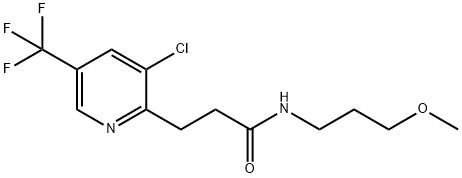 3-[3-CHLORO-5-(TRIFLUOROMETHYL)-2-PYRIDINYL]-N-(3-METHOXYPROPYL)PROPANAMIDE 结构式