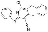 3-BENZYL-4-CHLORO-2-METHYLBENZO[4,5]IMIDAZO[1,2-A]PYRIDIN-1-YL CYANIDE 结构式
