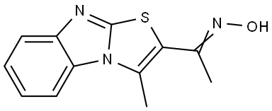 1-(3-Methyl[1,3]thiazolo[3,2-a][1,3]benzimidazol-2-yl)-1-ethanone oxime 结构式