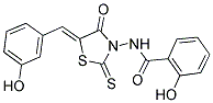 2-HYDROXY-N-[(5Z)-5-(3-HYDROXYBENZYLIDENE)-4-OXO-2-THIOXO-1,3-THIAZOLIDIN-3-YL]BENZAMIDE 结构式