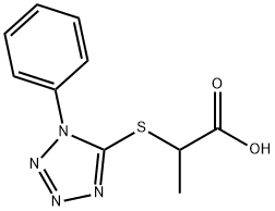 2-[(1-PHENYL-1H-TETRAAZOL-5-YL)SULFANYL]PROPANOIC ACID 结构式