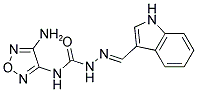 1H-INDOLE-3-CARBALDEHYDE N-(4-AMINO-1,2,5-OXADIAZOL-3-YL)SEMICARBAZONE 结构式