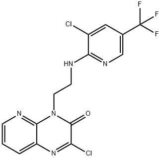 2-CHLORO-4-(2-([3-CHLORO-5-(TRIFLUOROMETHYL)-2-PYRIDINYL]AMINO)ETHYL)PYRIDO[2,3-B]PYRAZIN-3(4H)-ONE 结构式