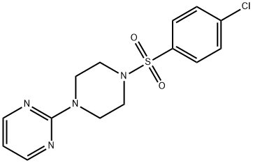 4-CHLORO-1-((4-PYRIMIDIN-2-YLPIPERAZINYL)SULFONYL)BENZENE 结构式