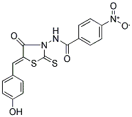 N-[(5Z)-5-(4-HYDROXYBENZYLIDENE)-4-OXO-2-THIOXO-1,3-THIAZOLIDIN-3-YL]-4-NITROBENZAMIDE 结构式