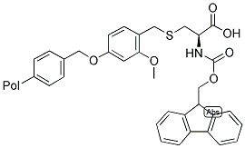 Fmoc-Cys(SASRIN(TM)-(R))-OH 结构式