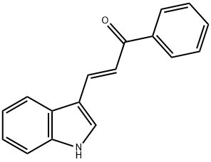 3-(1H-INDOL-3-YL)-1-PHENYL-2-PROPEN-1-ONE 结构式