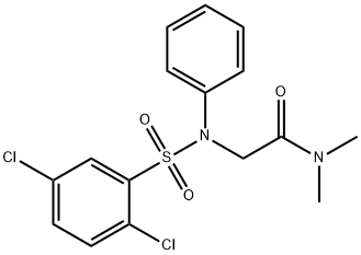 2-((2,5-二氯-N-苯基苯基)磺酰胺)-N,N-二甲基乙酰胺 结构式