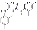 N,N'-BIS(2,4-DIMETHYLPHENYL)-5-FLUOROPYRIMIDINE-2,4-DIAMINE 结构式