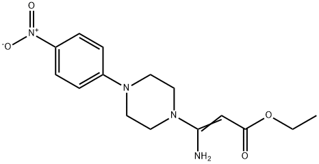 ETHYL 3-AMINO-3-[4-(4-NITROPHENYL)PIPERAZINO]ACRYLATE 结构式