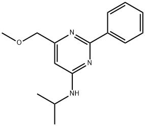 N-ISOPROPYL-6-(METHOXYMETHYL)-2-PHENYL-4-PYRIMIDINAMINE 结构式