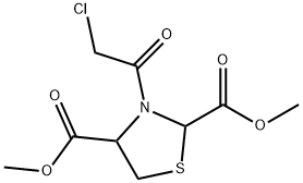 DIMETHYL 3-(2-CHLOROACETYL)-1,3-THIAZOLANE-2,4-DICARBOXYLATE 结构式