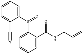 N-ALLYL-2-[(2-CYANOPHENYL)SULFINYL]BENZENECARBOXAMIDE 结构式