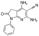 4,6-DIAMINO-2-OXO-1-PHENYL-2,3-DIHYDRO-1H-PYRROLO[2,3-B]PYRIDINE-5-CARBONITRILE 结构式