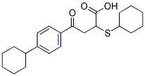 4-(4-CYCLOHEXYLPHENYL)-2-(CYCLOHEXYLSULFANYL)-4-OXOBUTANOIC ACID 结构式