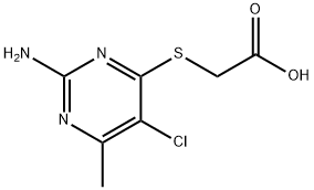 2-[(2-AMINO-5-CHLORO-6-METHYL-4-PYRIMIDINYL)SULFANYL]ACETIC ACID 结构式