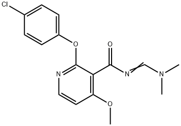 2-(4-CHLOROPHENOXY)-N-[(DIMETHYLAMINO)METHYLENE]-4-METHOXYNICOTINAMIDE 结构式