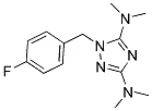 1-(4-FLUOROBENZYL)-N3,N3,N5,N5-TETRAMETHYL-1H-1,2,4-TRIAZOLE-3,5-DIAMINE 结构式