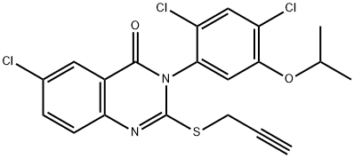 6-CHLORO-3-(2,4-DICHLORO-5-ISOPROPOXYPHENYL)-2-(2-PROPYNYLSULFANYL)-4(3H)-QUINAZOLINONE 结构式