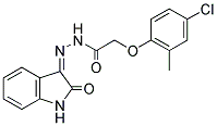 3-(2-(4-CHLORO-2-METHYLPHENOXY)ACETYLHYDRAZIDYL)-2-OXOINDOLINE 结构式