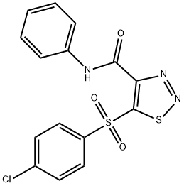 5-[(4-Chlorophenyl)sulfonyl]-N-phenyl-1,2,3-thiadiazole-4-carboxamide 结构式