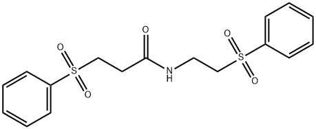 3-(PHENYLSULFONYL)-N-[2-(PHENYLSULFONYL)ETHYL]PROPANAMIDE 结构式
