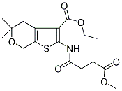 ETHYL 2-[(4-METHOXY-4-OXOBUTANOYL)AMINO]-5,5-DIMETHYL-4,7-DIHYDRO-5H-THIENO[2,3-C]PYRAN-3-CARBOXYLATE 结构式